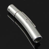 Stainless Steel Bayonet Clasp, Tube, original color Approx 4mm [