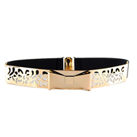 Decorative Chain Belt, Zinc Alloy, with Nylon, Bowknot, gold color plated, hollow, 45mm Approx 28 Inch 