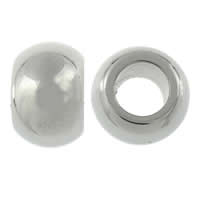 Edelstahl European Perlen, 304 Edelstahl, Rondell, plattiert, Kundenindividuell, keine, 6.5x10mm, Bohrung:ca. 5mm, verkauft von PC