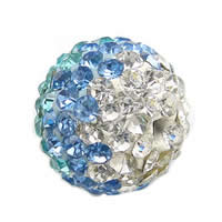 Rhinestone Clay Pave Beads, Round & with A grade rhinestone, 8mm Approx 2mm 