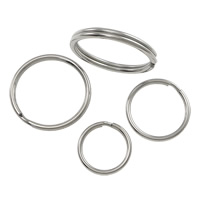 Clés anneau en acier inoxydable , beignet, normes différentes pour le choix, couleur originale, Vendu par PC