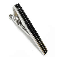 Tie Clip, Stainless Steel, plated, two tone 