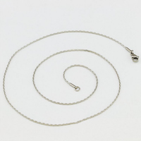 Halskette, Edelstahl, unterschiedliche Länge der Wahl & Boston-Kette, originale Farbe, 1.3mm, verkauft von Strang