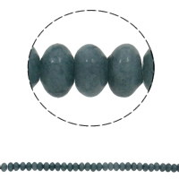 Natürliche blaue Achat Perlen, Blauer Achat, Rondell, 10x6mm, Bohrung:ca. 1.5mm, Länge:ca. 15.7 ZollInch, ca. 64PCs/Strang, verkauft von Strang