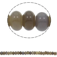 Natürliche graue Achat Perlen, Grauer Achat, Rondell, 10x6mm, Bohrung:ca. 1.5mm, Länge:ca. 15.7 ZollInch, ca. 64PCs/Strang, verkauft von Strang