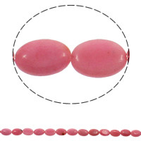 Rhodonit Perlen, flachoval, natürlich, 13x18x5mm, Bohrung:ca. 1.5mm, Länge:ca. 15.7 ZollInch, ca. 23PCs/Strang, verkauft von Strang