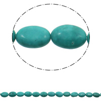 Synthetic Turquoise Beads, Flat Oval, blue Approx 1.5mm Approx 14.9 Inch, Approx 