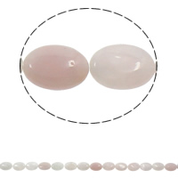 Natürliche Rosenquarz Perlen, flachoval, 13x18x5mm, Bohrung:ca. 1.5mm, Länge:ca. 15.3 ZollInch, ca. 22PCs/Strang, verkauft von Strang