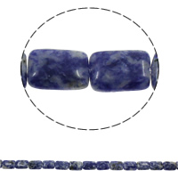 Blauer Fleck Perlen, blauer Punkt, Rechteck, natürlich, 14x19x6mm, Bohrung:ca. 1.5mm, Länge:ca. 15.7 ZollInch, ca. 22PCs/Strang, verkauft von Strang