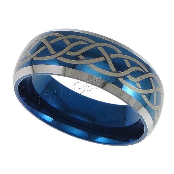 Нержавеющая сталь Человек палец кольцо, вольфрамовый сплав, электрофорез, разный размер для выбора, 8mm, продается PC