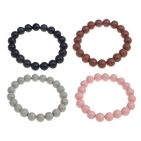 Glass Jewelry Beads Bracelets, Round, stoving varnish 10mm Approx 6 Inch 