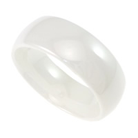 Alumina Ceramic Finger Ring white, 8mm 