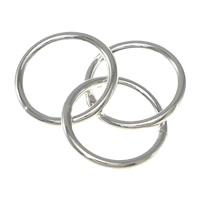 Sterling Silver Soldered Jump Ring, 925 Sterling Silver, Donut, plated 