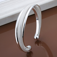 comeon® ювелирных браслет, Латунь, плакированный настоящим серебром, 15mm, внутренний диаметр:Приблизительно 65mm, длина:Приблизительно 8 дюймовый, продается PC