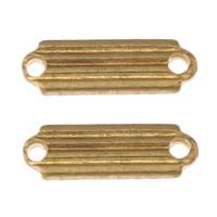 Brass Connector, Rectangle, plated, 1/1 loop nickel, lead & cadmium free Approx 1mm 