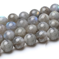 Labradorit Perlen, rund, natürlich, verschiedene Größen vorhanden, Länge:ca. 16 ZollInch, verkauft von Strang