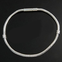 真鍮パンドラ ブレスレット鎖, 銅, メッキ, 無色, 3mm, 4mm, 長さ:約 8.5 インチ, 売り手 ストランド