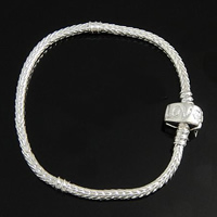 Laiton European Bracelet chaîne, mot amour, Placage, plus de couleurs à choisir 3mm, 4mm Environ 8.5 pouce, Vendu par brin