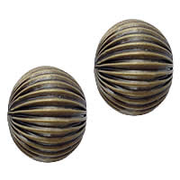 Corrugated Brass Beads, Rondelle, plated Approx 1mm 