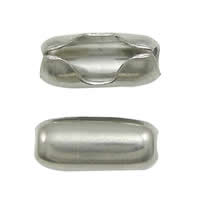 Edelstahl Kugel Kette Connector, für 2 mm Perlen, originale Farbe, 7x3mm, 5000PCs/Tasche, verkauft von Tasche