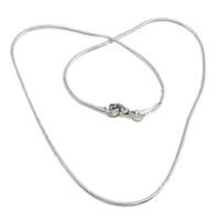 Cadena del collar de acero inoxidable, acero inoxidable 316, cadena de la serpiente, color original, 2mm, longitud:16 Inch, Vendido por Sarta