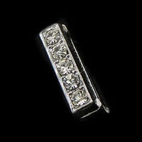 Zinc Alloy Letter Slide Charm, Letter I, plated, with Mideast rhinestone Approx 