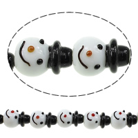 Christmas Lampwork Beads, Snowman, 19- Approx 1-2.5mm Approx 7 Inch, Approx 