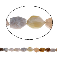 Natürliche Streifen Achat Perlen, gemischt, 20x22x14mm-23x26x17mm, Bohrung:ca. 1.5mm, Länge:ca. 15.3 ZollInch, ca. 16PCs/Strang, verkauft von Strang