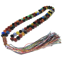 Muslim Tasbih, Rainbow Agate, with Nylon Cord, natural & Islamic jewelry & faceted 