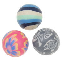 Round Polymer Clay Beads, mixed colors, 8mm 