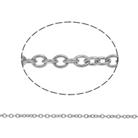 Stainless Steel Oval Chain, with plastic spool, original color 