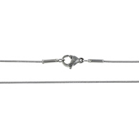 Мода нержавеющей стали ожерелье цепь, нержавеющая сталь, змея цепи, оригинальный цвет, 0.9mm, длина:16 дюймовый, продается Strand