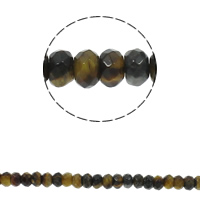 Perles d'Oeil de tigre, rondelle, naturel, facettes Environ 1.5mm Environ 15.7 pouce, Environ Vendu par brin
