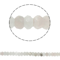 Natürliche Rosenquarz Perlen, Rondell, facettierte, 8x5mm, Bohrung:ca. 1.5mm, Länge:ca. 15.7 ZollInch, ca. 75PCs/Strang, verkauft von Strang