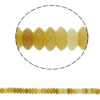 Natürliche gelbe Achat Perlen, Gelber Achat, flache Runde, 6.5x3mm, Bohrung:ca. 1.5mm, Länge:ca. 15.7 ZollInch, ca. 134PCs/Strang, verkauft von Strang