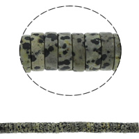 Abalorio de Piedra Dalmata, dálmata, Heishi, natural, 15x5mm, agujero:aproximado 1.5mm, longitud:aproximado 15.7 Inch, aproximado 77PCs/Sarta, Vendido por Sarta