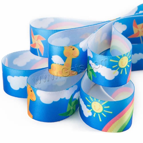 Polyester Ribbon, printing, different size for choice & single-sided, Sold By Yard