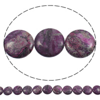 Perle naturelle Agate Crazy, agate folle, Plat rond, violet Environ 1mm Environ 15.7 pouce  Vendu par sac