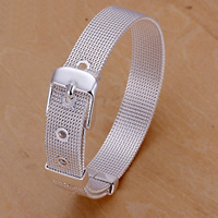 comeon® ювелирных браслет, Латунь, плакированный настоящим серебром, регулируемый, 10mm, длина:Приблизительно 7 дюймовый, продается Strand