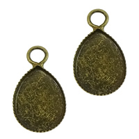 Brass Pendant Cabochon Setting, Teardrop, plated nickel & cadmium free Approx 3mm, Inner Approx 
