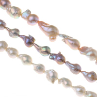 Freshwater Cultured Nucleated Pearl Beads, Cultured Freshwater Nucleated Pearl, Keshi, natural 13-15mm Approx 0.8mm Approx 15.3 Inch 