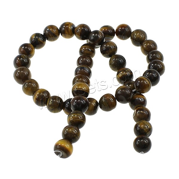 Tiger Eye Beads, Round, more sizes for choice, brown, Grade B, Hole:Approx 1mm, Length:Approx 15 Inch, Sold By Strand