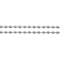 Stainless Steel Ball Chain, Round, original color, 2.4mm 