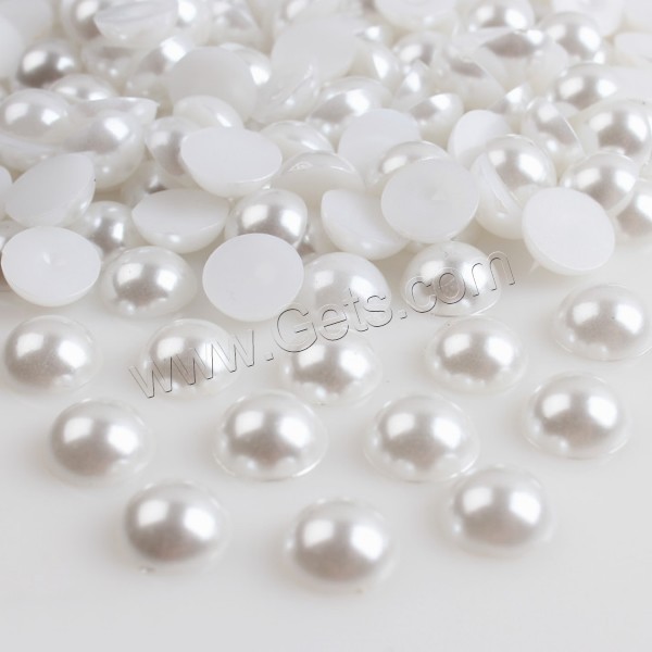 ABS Plastic Pearl Cabochon, Dome, different size for choice & flat back, Sold By Bag