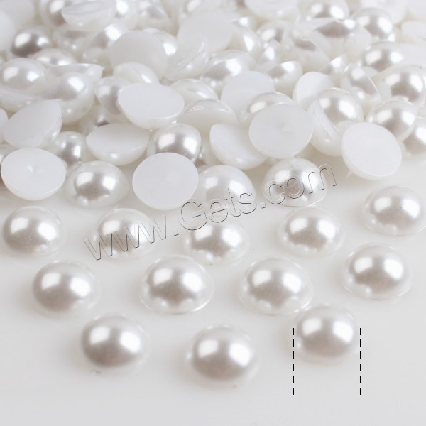 ABS Plastic Pearl Cabochon, Dome, different size for choice & flat back, Sold By Bag