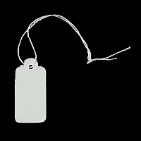 Étiquette prix pour bijoux, papier, avec coton, rectangle Vendu par sac