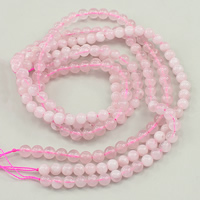 Natürliche Rosenquarz Perlen, rund, verschiedenen Qualitäten für die Wahl, 6mm, Bohrung:ca. 1mm, Länge:ca. 15 ZollInch, ca. 60PCs/Strang, verkauft von Strang