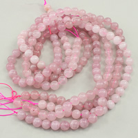 Natürliche Rosenquarz Perlen, rund, verschiedenen Qualitäten für die Wahl, 8mm, Bohrung:ca. 1mm, Länge:ca. 15 ZollInch, ca. 46PCs/Strang, verkauft von Strang