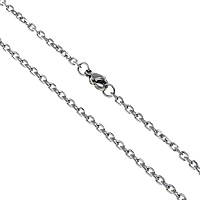 Fashion Stainless Steel Necklace Chain, curb chain, original color Approx 20 Inch 