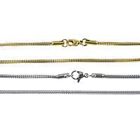 Мода нержавеющей стали ожерелье цепь, нержавеющая сталь, Другое покрытие, змея цепи, Много цветов для выбора, 2mm, длина:Приблизительно 20 дюймовый, продается Strand
